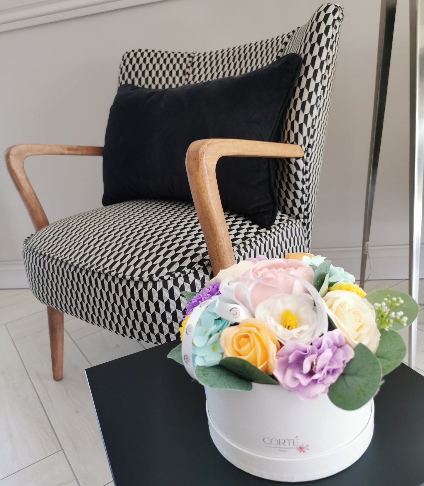 Fleurs de savon, Corté France, fauteuil