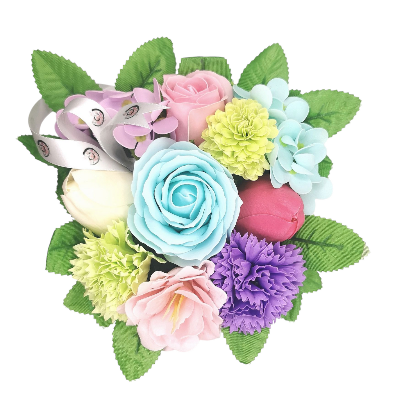 "Composition "Corté France" (Noé) vert, violet, bleu, rose