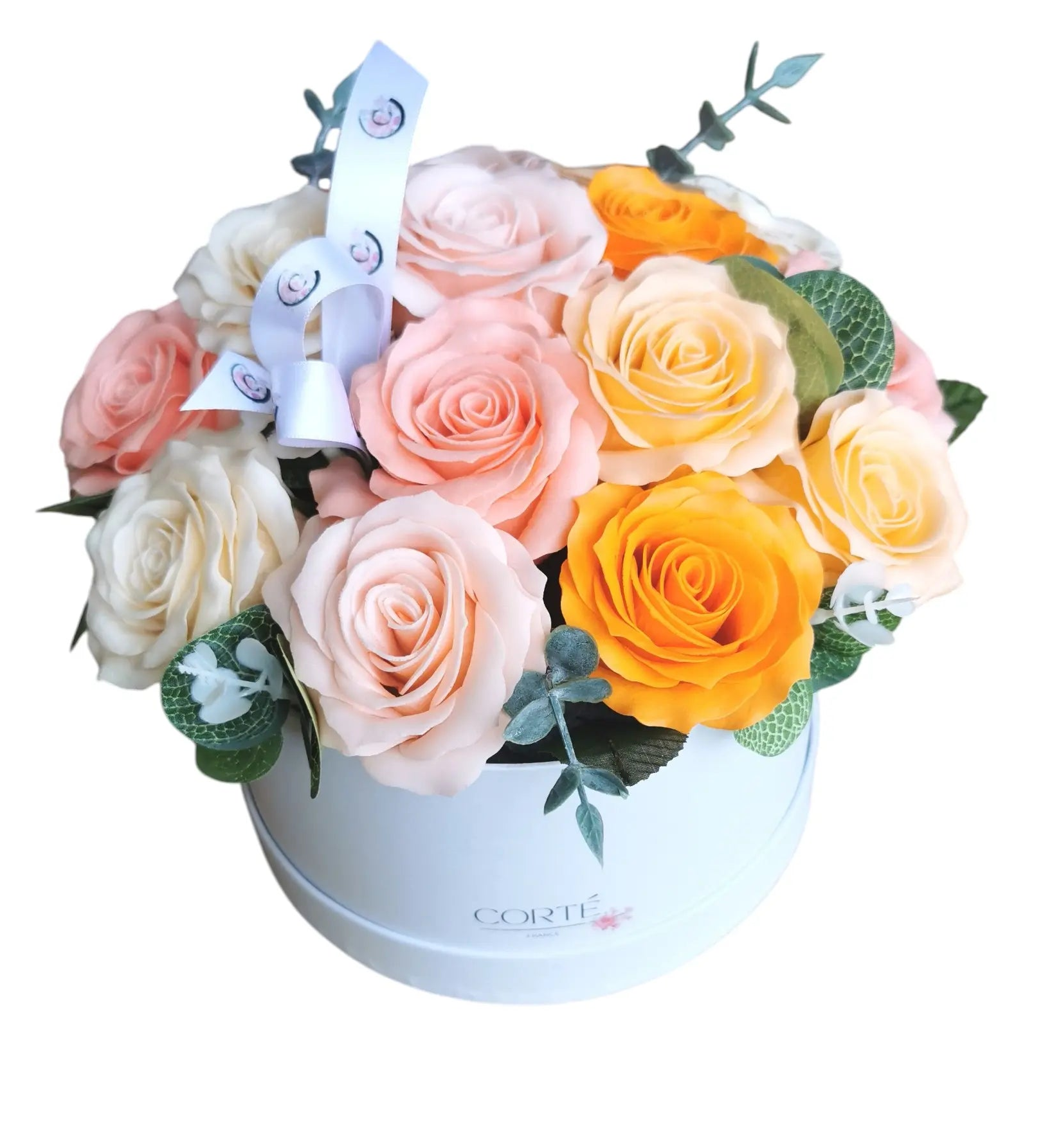 "Composition boîte ronde "Corté France" (Suzanne) " Corté France