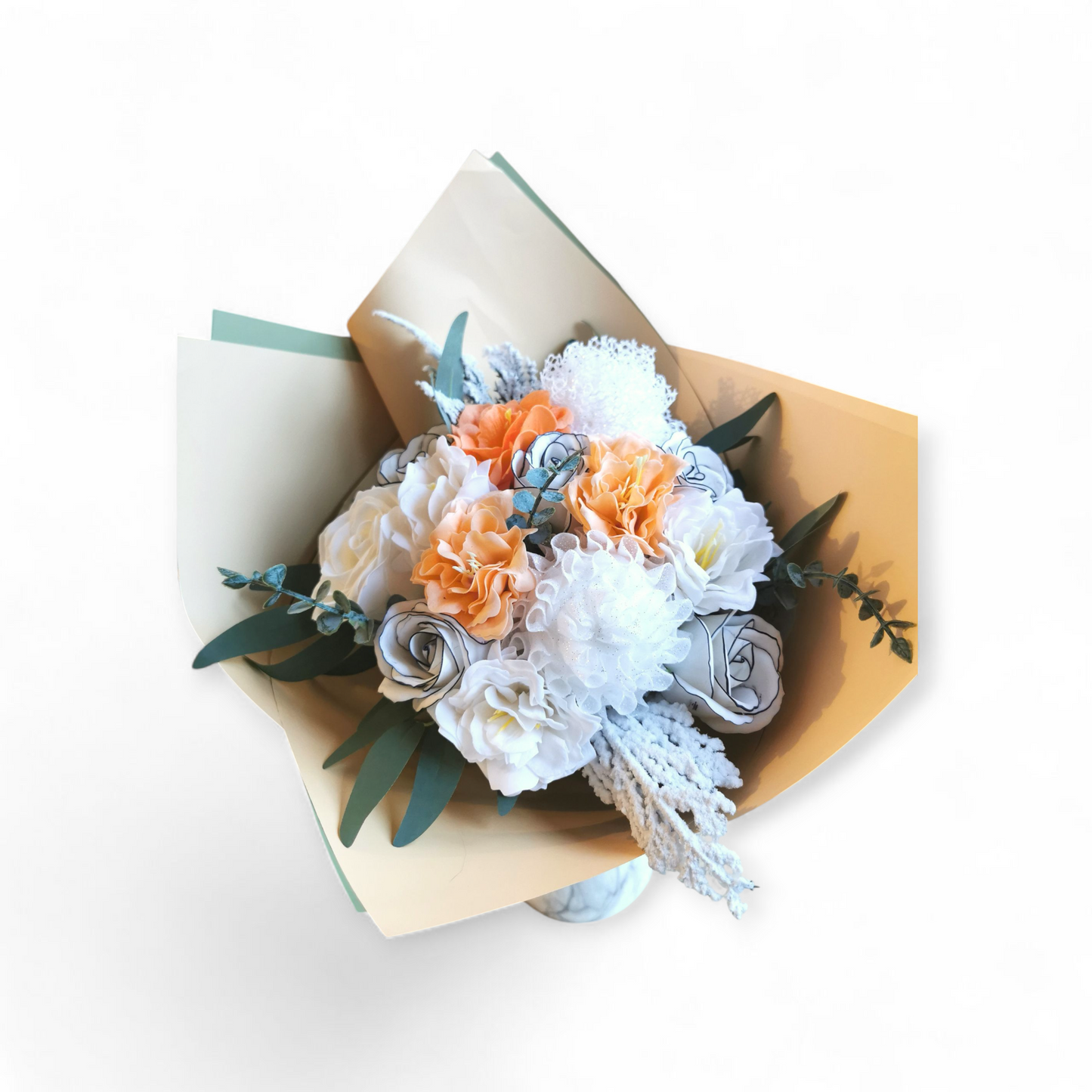 ✨Bouquet de fleurs de savon Voile de Neige