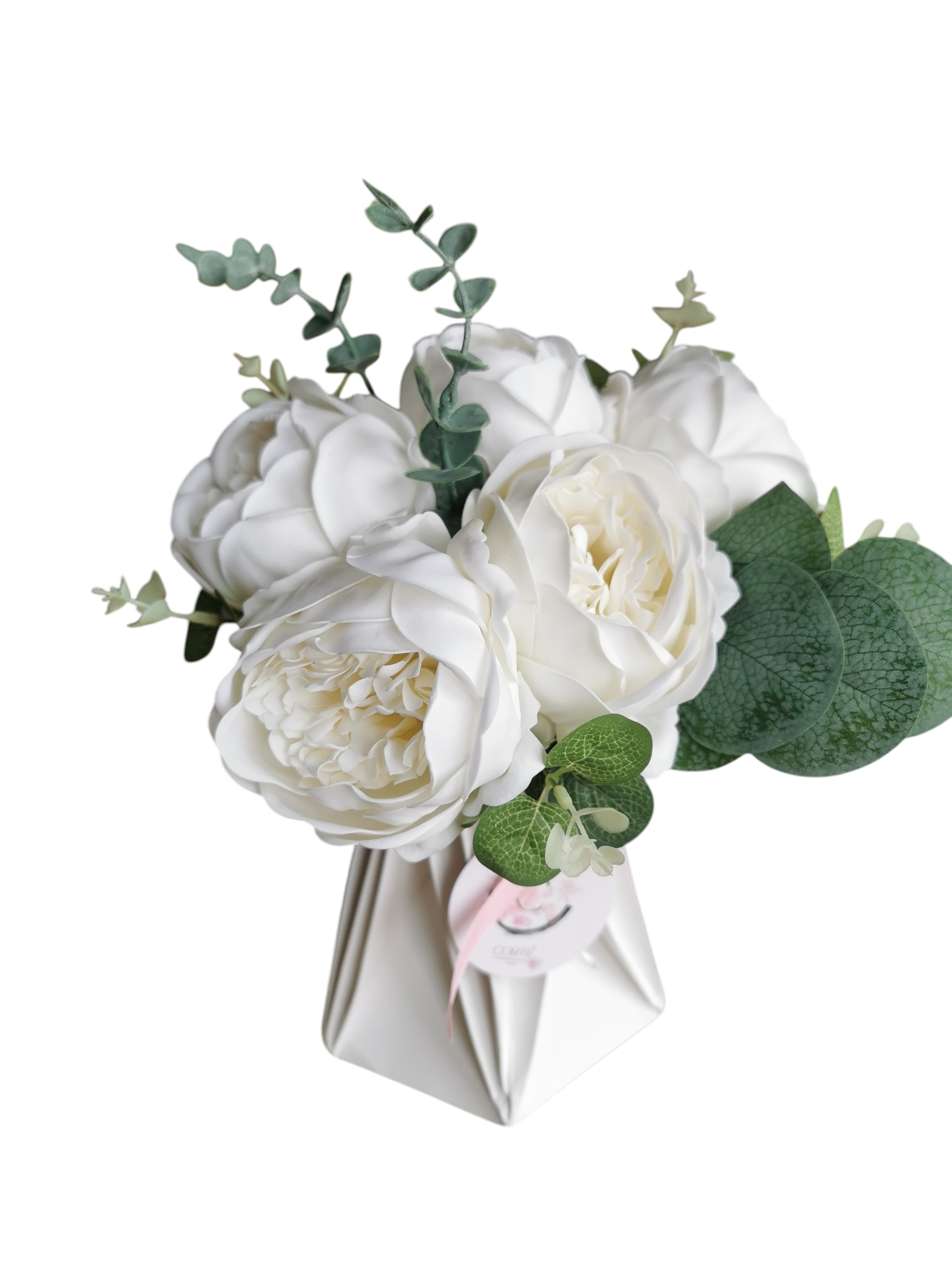 "Bouquet de 5 pivoines dans son vase" Corté France