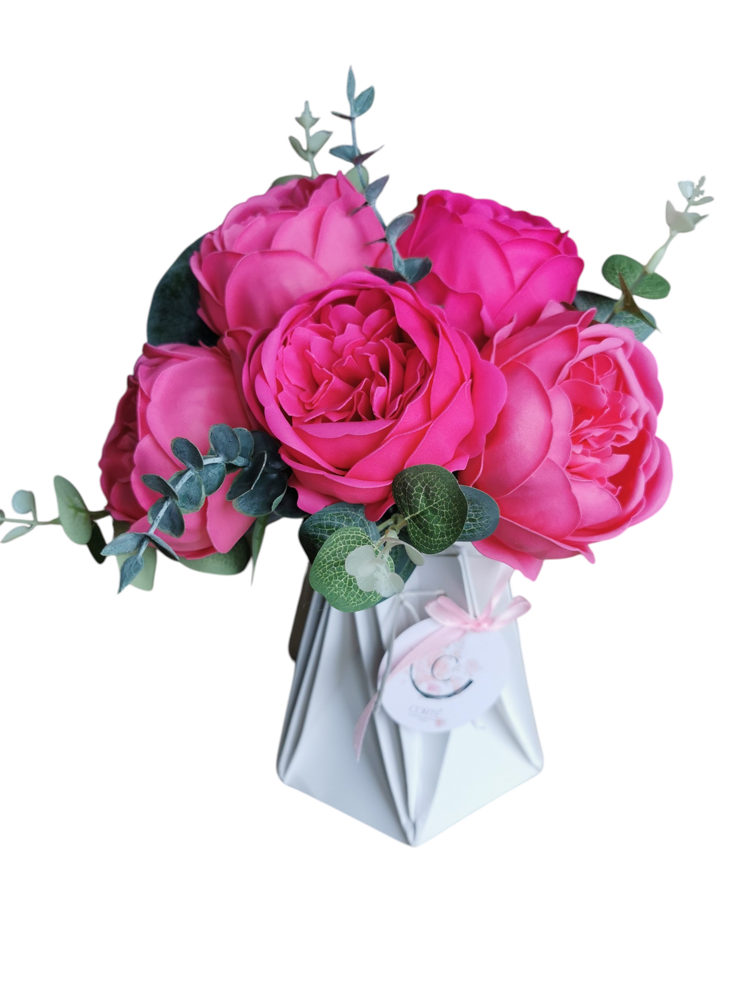 "Bouquet de 5 pivoines dans son vase" Corté France