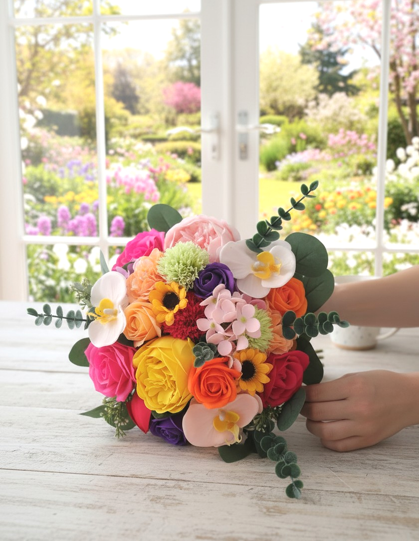 "Bouquet de fleurs de savon colorfull" Corté France
