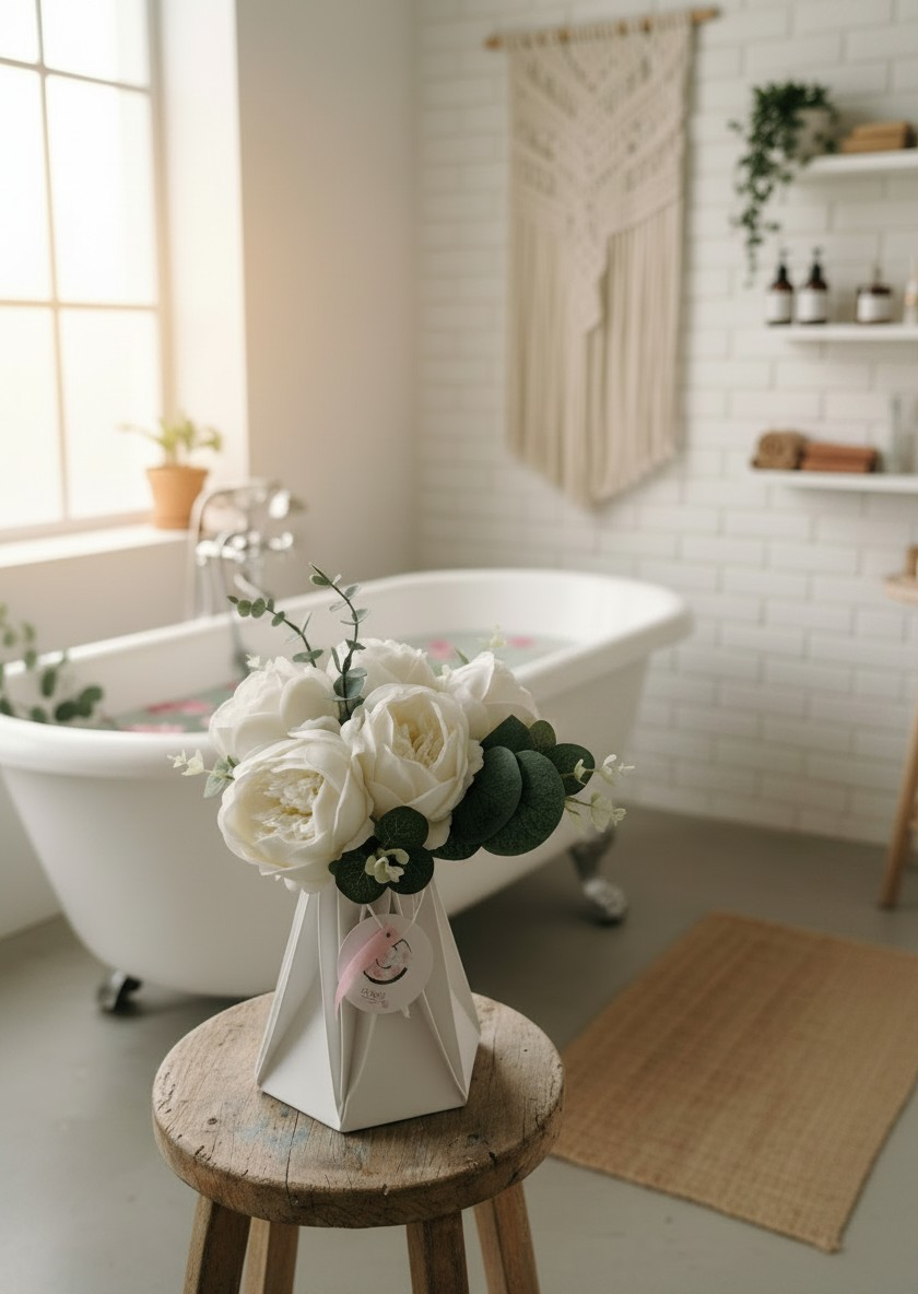 "Bouquet de 5 pivoines dans son vase" Corté France