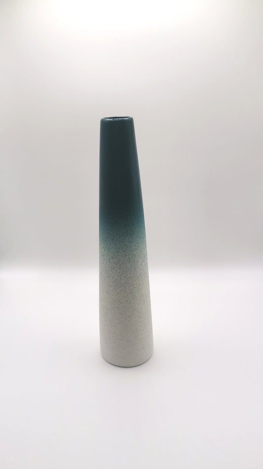 décoration, vase céramique bleu, fleurs de savon